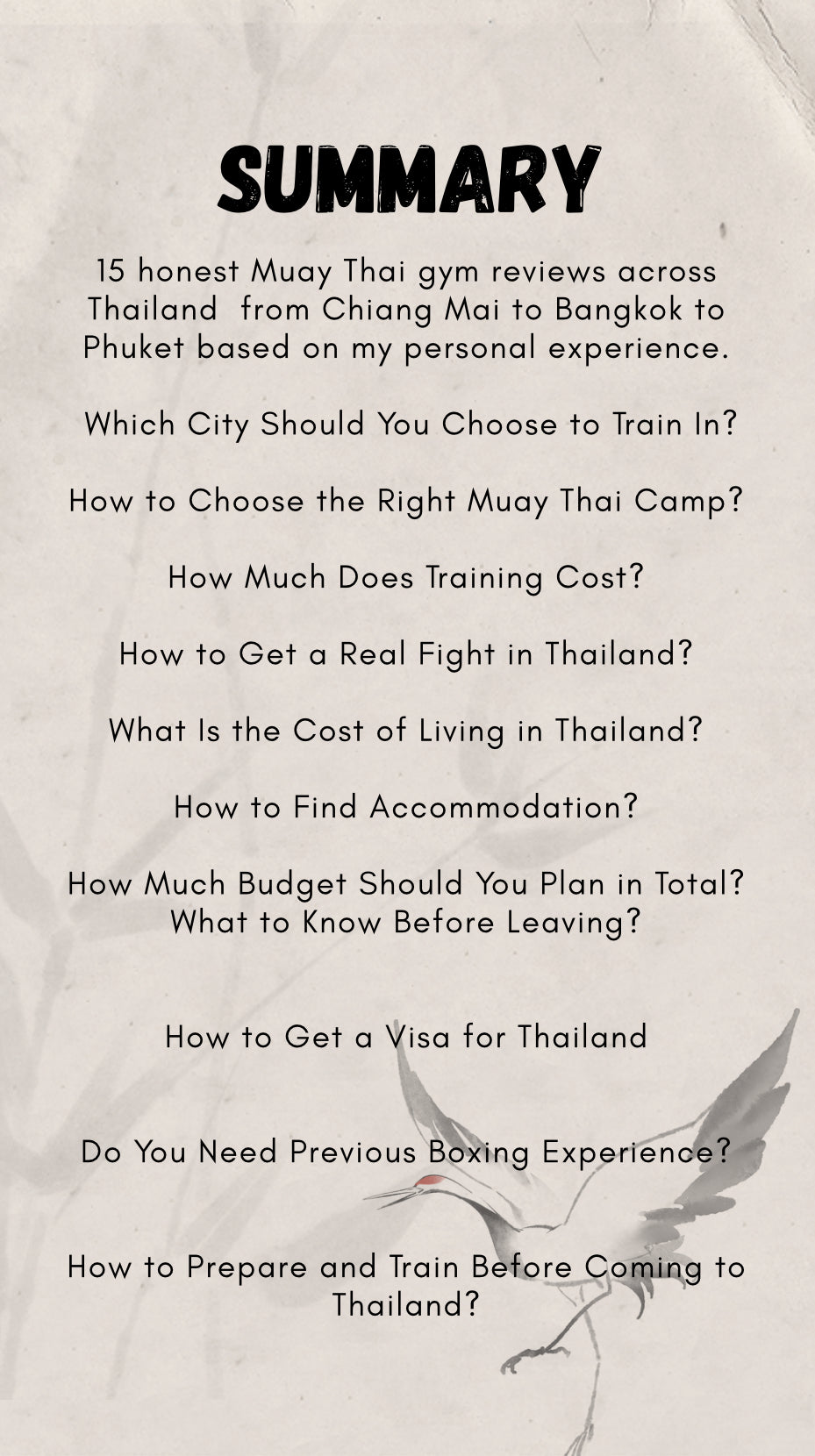 Muay Thai Guide